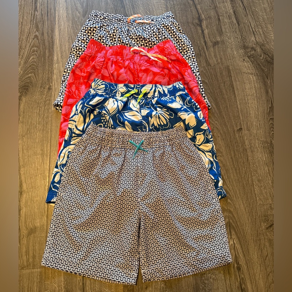 J. Crew Kids Patterned Shorts Set - Red, Blue, Black